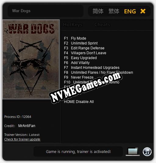 War Dogs: Treinador (V1.0.32)