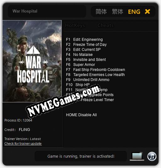 War Hospital: Cheats, Trainer +13 [FLiNG]