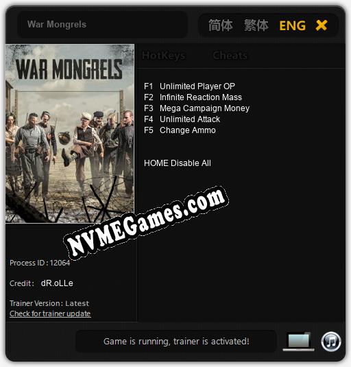 War Mongrels: Trainer +5 [v1.7]