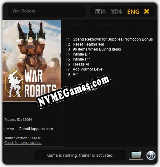 War Robots: Treinador (V1.0.33)