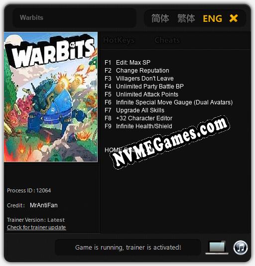 Warbits: Cheats, Trainer +9 [MrAntiFan]