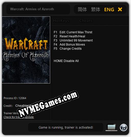 Warcraft: Armies of Azeroth: Treinador (V1.0.45)