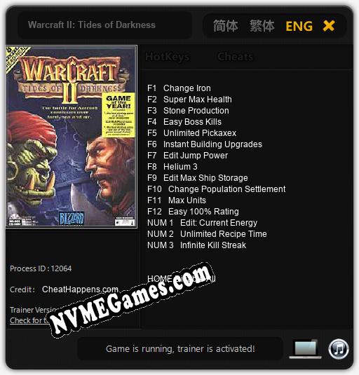 Warcraft II: Tides of Darkness: Trainer +15 [v1.7]