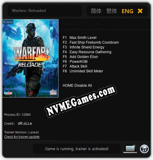 Warfare: Reloaded: Cheats, Trainer +8 [dR.oLLe]