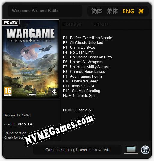 Wargame: AirLand Battle: Trainer +13 [v1.1]