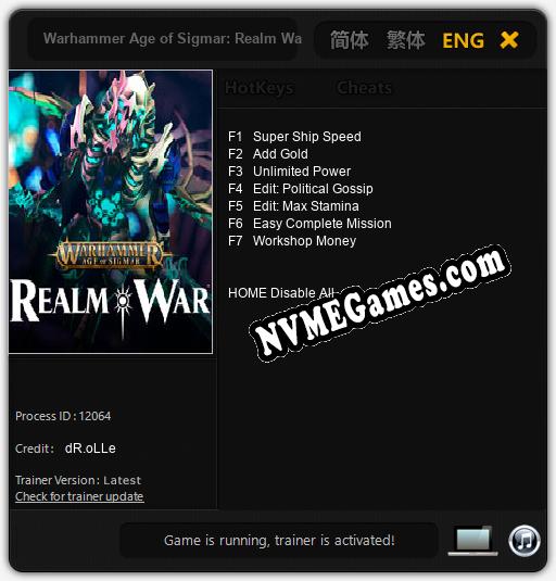 Warhammer Age of Sigmar: Realm War: Treinador (V1.0.44)