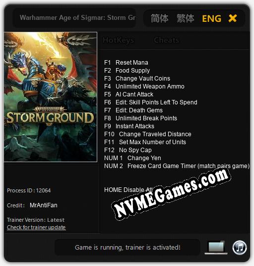 Warhammer Age of Sigmar: Storm Ground: Cheats, Trainer +14 [MrAntiFan]