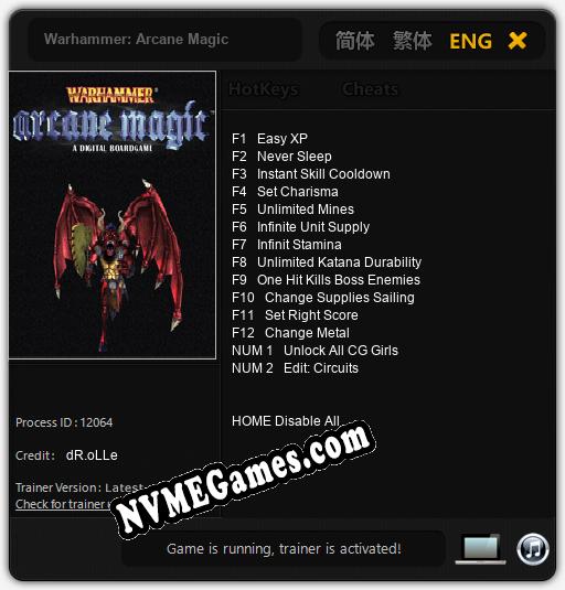 Warhammer: Arcane Magic: Trainer +14 [v1.8]