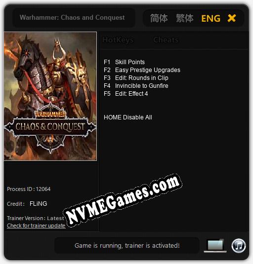 Warhammer: Chaos and Conquest: Cheats, Trainer +5 [FLiNG]