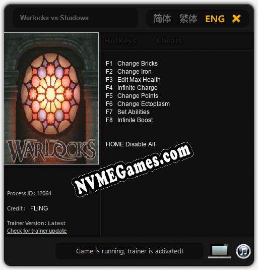 Warlocks vs Shadows: Trainer +8 [v1.9]