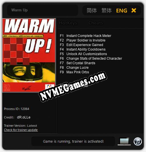 Warm Up: Cheats, Trainer +9 [dR.oLLe]