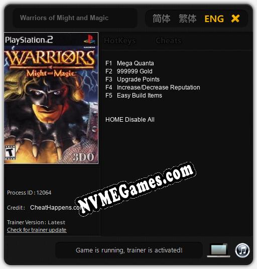 Warriors of Might and Magic: Trainer +5 [v1.7]