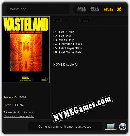 Wasteland: Trainer +6 [v1.5]