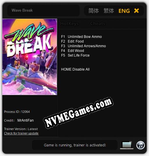 Wave Break: Cheats, Trainer +5 [MrAntiFan]