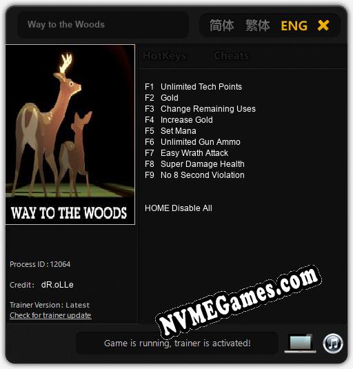 Way to the Woods: Trainer +9 [v1.7]