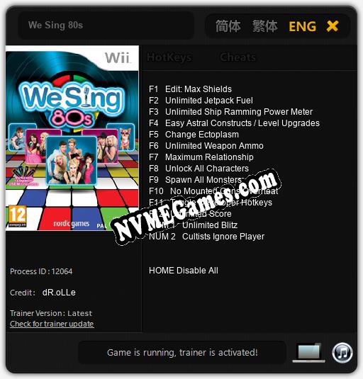 We Sing 80s: Cheats, Trainer +14 [dR.oLLe]