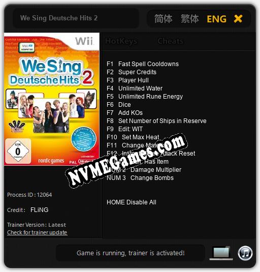 We Sing Deutsche Hits 2: Trainer +15 [v1.6]