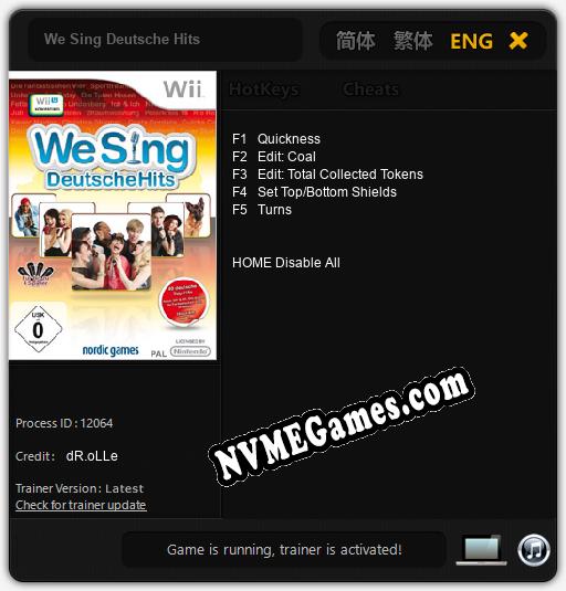 We Sing Deutsche Hits: Trainer +5 [v1.7]