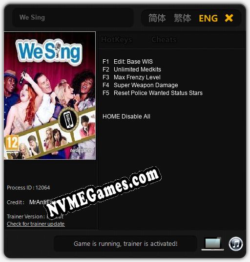 We Sing: Treinador (V1.0.98)