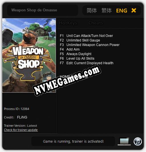 Weapon Shop de Omasse: Cheats, Trainer +7 [FLiNG]