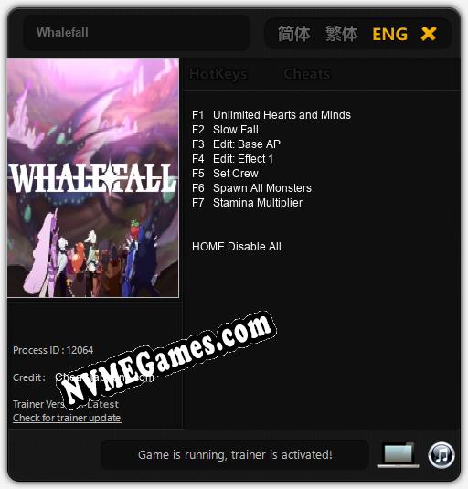 Whalefall: Trainer +7 [v1.9]