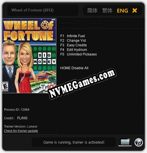 Treinador liberado para Wheel of Fortune (2012) [v1.0.7]