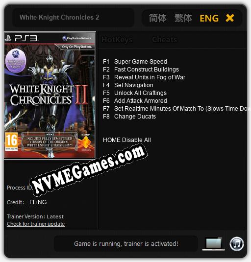 White Knight Chronicles 2: Trainer +8 [v1.7]