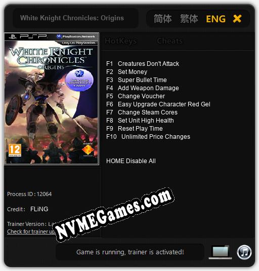 White Knight Chronicles: Origins: Cheats, Trainer +10 [FLiNG]