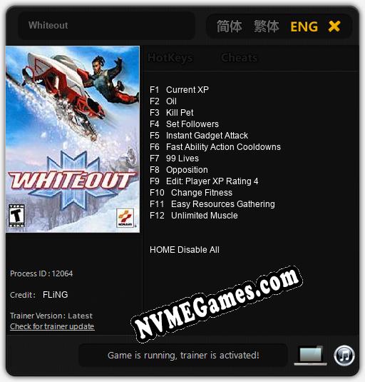 Whiteout: Trainer +12 [v1.1]