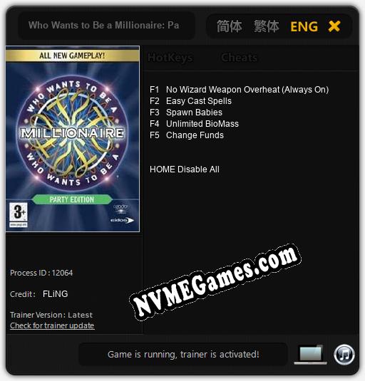 Who Wants to Be a Millionaire: Party Edition: Cheats, Trainer +5 [FLiNG]