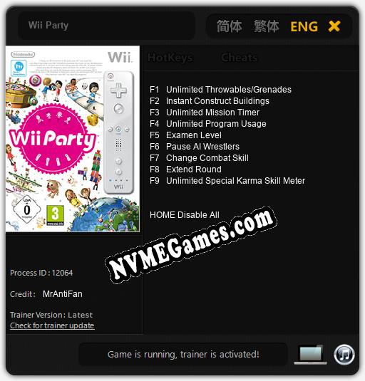 Wii Party: Trainer +9 [v1.6]