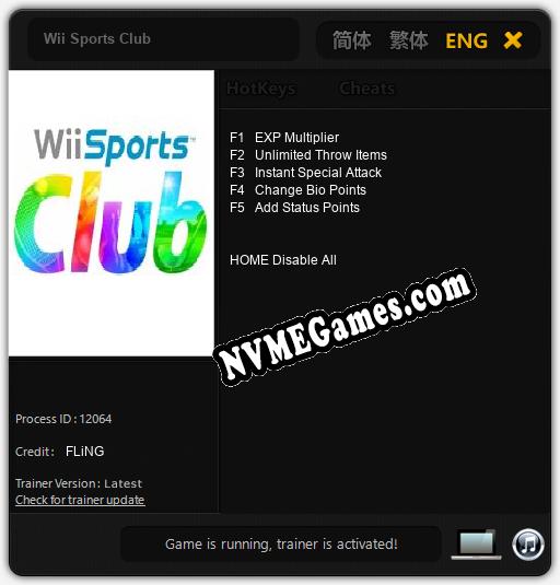 Treinador liberado para Wii Sports Club [v1.0.4]