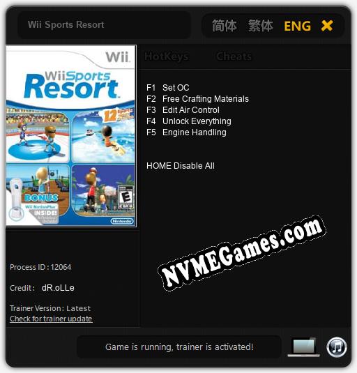 Wii Sports Resort: Treinador (V1.0.92)