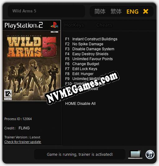 Wild Arms 5: Cheats, Trainer +11 [FLiNG]