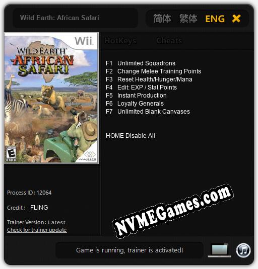 Wild Earth: African Safari: Cheats, Trainer +7 [FLiNG]