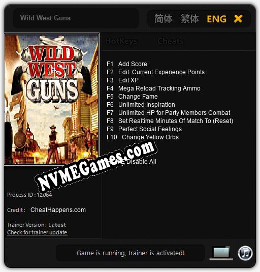 Wild West Guns: Trainer +10 [v1.7]