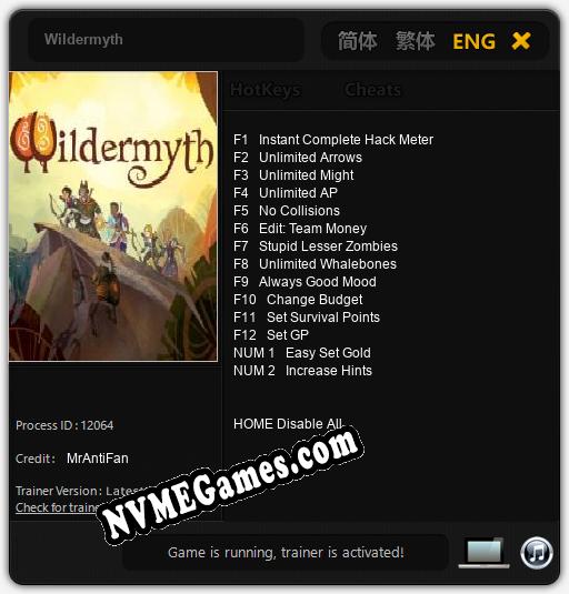 Treinador liberado para Wildermyth [v1.0.5]