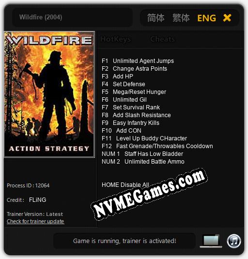 Wildfire (2004): Treinador (V1.0.63)