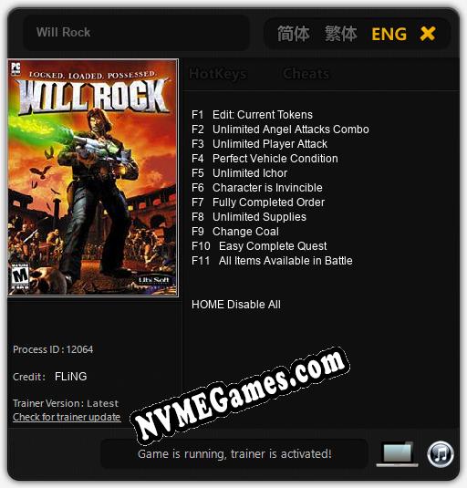 Will Rock: Trainer +11 [v1.9]