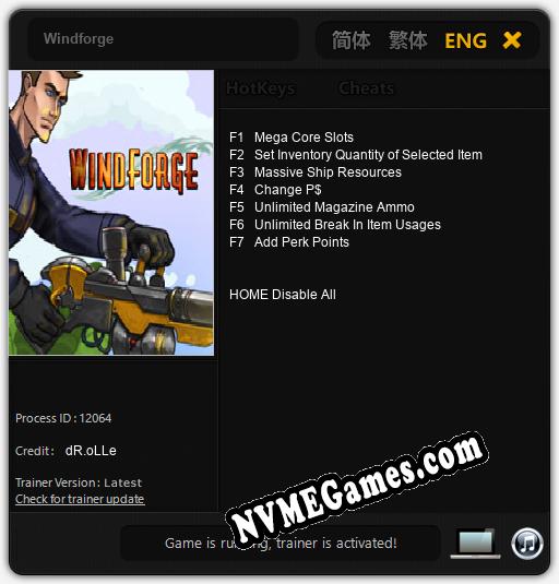 Windforge: Cheats, Trainer +7 [dR.oLLe]