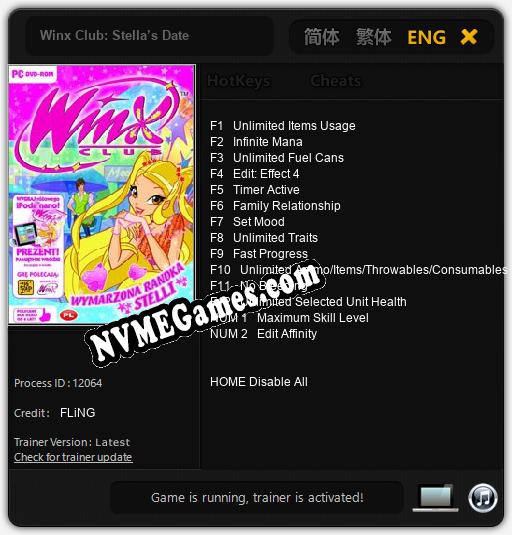 Winx Club: Stella’s Date: Trainer +14 [v1.7]