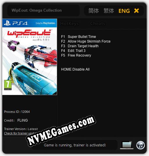 WipEout: Omega Collection: Trainer +5 [v1.6]