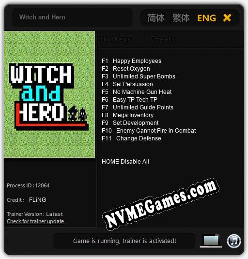 Witch and Hero: Cheats, Trainer +11 [FLiNG]