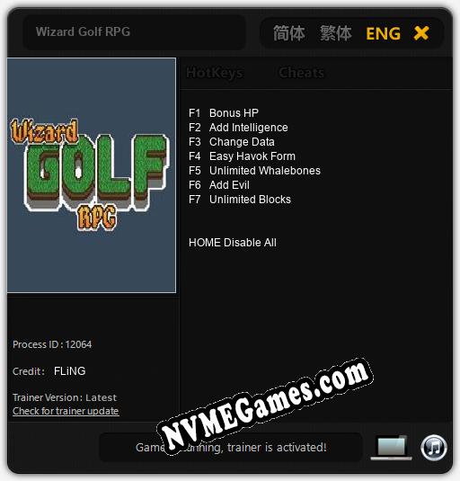 Wizard Golf RPG: Cheats, Trainer +7 [FLiNG]