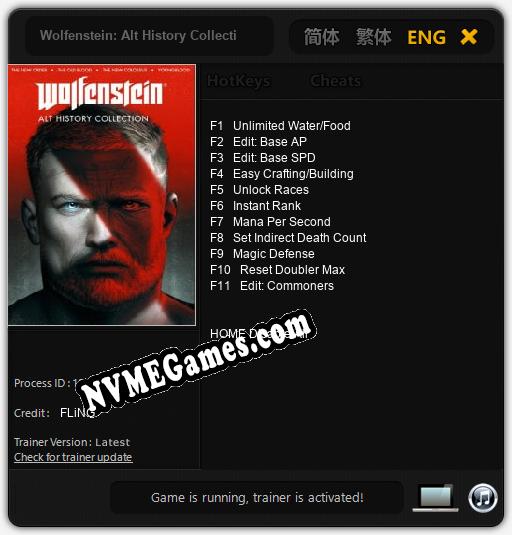 Treinador liberado para Wolfenstein: Alt History Collection [v1.0.7]