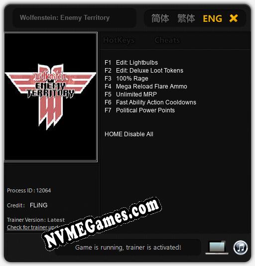 Wolfenstein: Enemy Territory: Trainer +7 [v1.6]