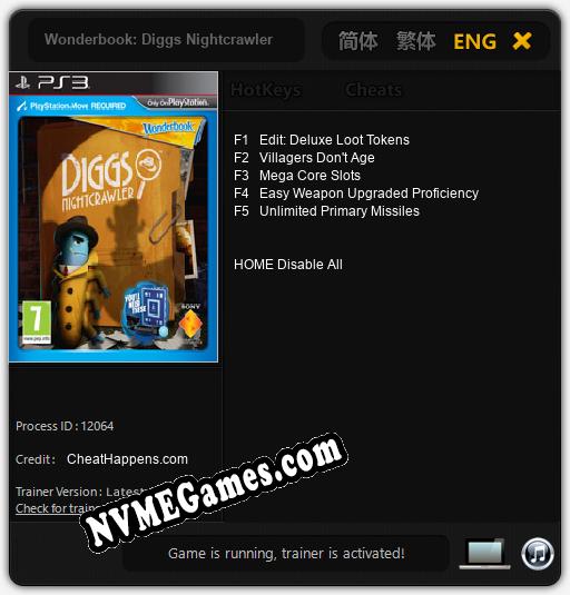 Wonderbook: Diggs Nightcrawler: Treinador (V1.0.92)