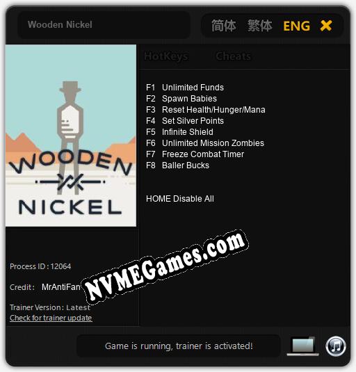 Wooden Nickel: Cheats, Trainer +8 [MrAntiFan]