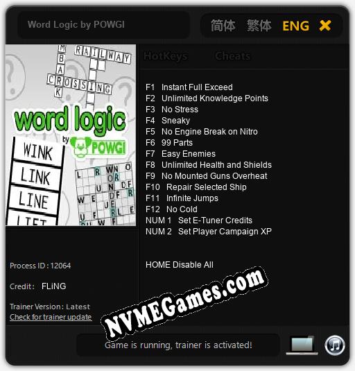 Word Logic by POWGI: Cheats, Trainer +14 [FLiNG]