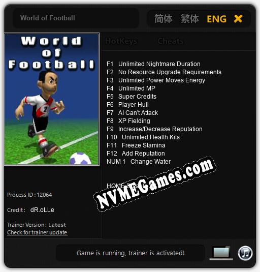 World of Football: Trainer +13 [v1.7]